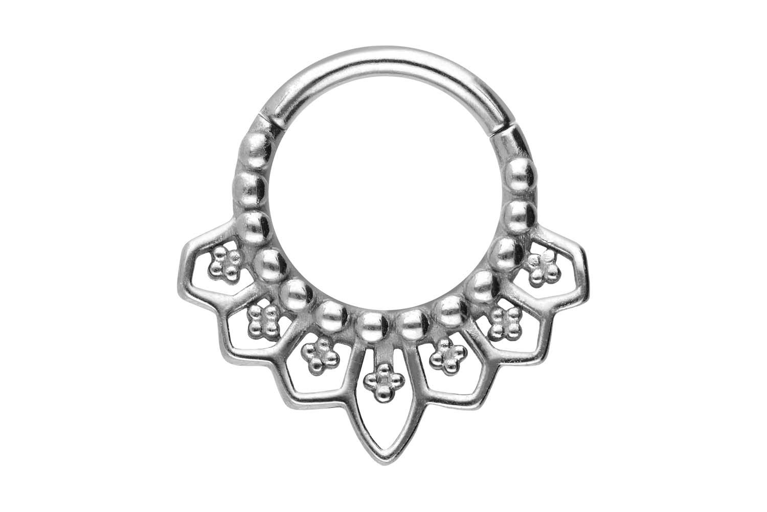 Chirurgenstahl Segmentring Clicker Piercing ORIENTALISCHES DESIGN